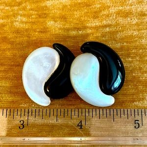 Onyx and Mother of Pearl Earrings